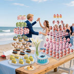 Large Cupcake Stand, 7 Tier Cupcake Tower Tree, Round Cupcake Display Stand, Tiered Cupcake Holder for Party,Clear Dessert Stand for Wedding - Image 3