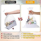 MADHOLLY 6 Set Sturdy Kraft Gift Baskets Empty Kit for Women, Men, White - Image 5