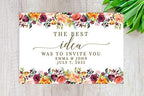 Andaz Press Custom Personalized Disposable Paper Placemats, 12 x 18 Inch, Set of 25, Gold Floral The Best Idea was to Invite You, Tableware, Dining, Tabletop, Table Setting for Wedding, Bridal Shower - Image 2