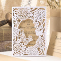 50pcs Rustic Wedding Invitations Accessories Blank Kraft Invitation Cards by AdasBridal