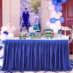 Table Skirt for Teacher Desk Classroom Wedding Birthday, Royal Blue, 21ft - Image 5