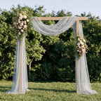 Artoid Mode 6-Pack Pearl White Gauze Table Runner 10FT Home Decor - Image 3