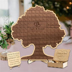 Personalized Family Tree Wedding Guest Book Alternative Custom Puzzle Wedding Guestbook Decor Rustic Wedding Decorations for Reception Tree of Life Wood Guest Book for Baby Shower Anniversary by Wasetell