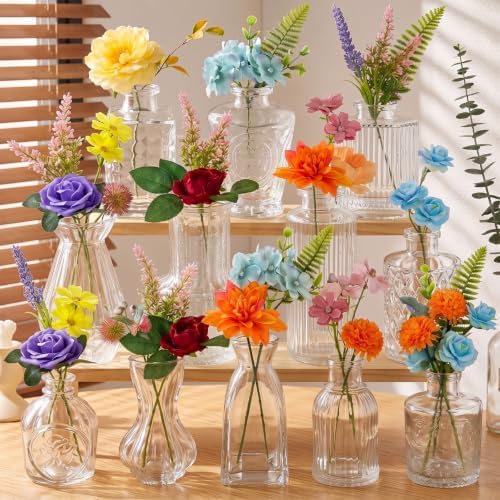 36 Pcs Artificial Flowers Table Centerpiece, Fresh Charm, Clear by Ferrochef