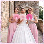 Mifoci 60 Pcs Pink 24 Pcs Round Paper Folding Fans Bulk for Party - Image 5