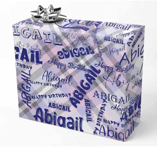 AOFUN Personalized Name Gift Funny Birthday Wrapping Paper Mens Wrapping Paper Gift Wrap Funny Unique Wrapping Paper Love Wrapping Paper 5 Rolls 58"" x 23"", Style 18 by Unknown