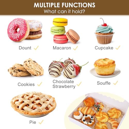 Moretoes 40pcs Cookie Boxes with Window, Auto-Popup Boxes,White,14x10x2.5 - Image 3