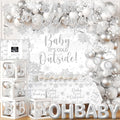 Baby It’s Cold Outside Baby Shower Decorations - 211Pcs Silver Snowflake Winter Wonderland Balloon Arch Garland Set,Christmas Winter Baby Shower Party Supplies by CMUSKO