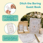 Baby Shower Guest Book, 54 Playing Cards, Wooden Box, Sign & Pen - Image 2