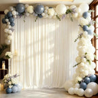 40ftx10ft Wrinkle Free Beige Backdrop Curtain - 10 Feet Photography Backdrop Drapes, Silky Polyester Back Drop Cloth for Wedding Baby Shower Balloon Arch Background - Image 6