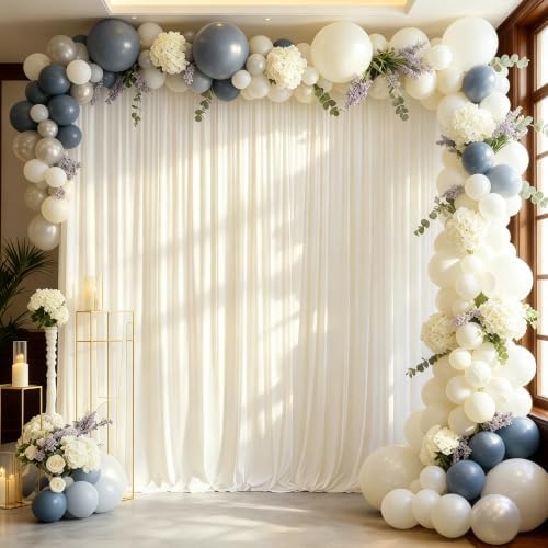 16ftx10ft Wrinkle Free Beige Backdrop Curtain - 10 Feet Photography Backdrop Drapes, Silky Polyester Back Drop Cloth for Wedding Baby Shower Balloon Arch Background - Image 5