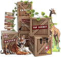 Safari Birthday Decorations 10x10x10 in Jungle Party Decor Boxes by Bafode