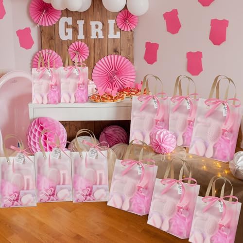 74Pcs Baby Shower Prizes for Game Winners Baby Shower Favors Gifts including Headband Hair Brush Jewelry Box with Gift Bag for Baby Shower Game Prizes Wedding Bridal Shower Favors (Pink) - Image 5