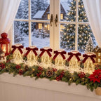 6 Set Christmas Mason Jars Centerpieces Table Decorations - Image 4