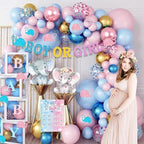 164pcs Gender Reveal Decorations, Gender Reveal Supplies Kit, Baby Boxes Gender Reveal Balloon Decorations Kit, Pink and Blue Elephant Gender Reveal Decorations, Boy or Girl Decorations Kit - Image 6