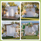20x12 ft White Backdrop Curtains for Weddings Parties, Birthdays and Photos - Image 5