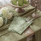 Potchen 100 Pcs Linen Feel Napkins Disposable, Green Mr and Mrs - Image 6
