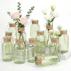 Mason Jars for Centerpiece Glass Flower Bud Vase Green Vases, 12 Pc by Unknown