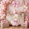 Novabright 2 Pcs Silly Goose Cutout Party Decoration 39.4'' 1st Birthday Silly Goose Cardboard Cut Out Sign 19.69'' Adhesive Bow Cutout Photo Prop Backdrop Standup for Birthday Baby Shower(Pink) by Unknown