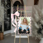 Personalized Graduation Welcome Sign with Photo – Clear Acrylic Yard Sign for High School Senior Graduation, Class of 2026, Custom Outdoor Graduation Decoration with Bow Detail - Image 3