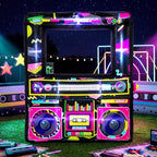 Soulchen 6x5ft Inflatable Boombox Archway LED 90s Party Decor Hip Hop Disco by Soulchen
