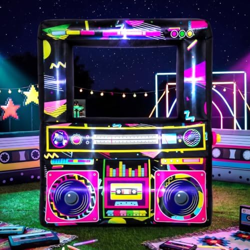Soulchen 6x5ft Inflatable Boombox Archway LED 90s Party Decor Hip Hop Disco by Soulchen