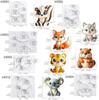 Woodland Animal Fondant Molds Cake Topper 6-count - Image 3