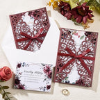 50PCS Personalized Wedding Invitation with Envelopes and Rsvp Cards - Image 5