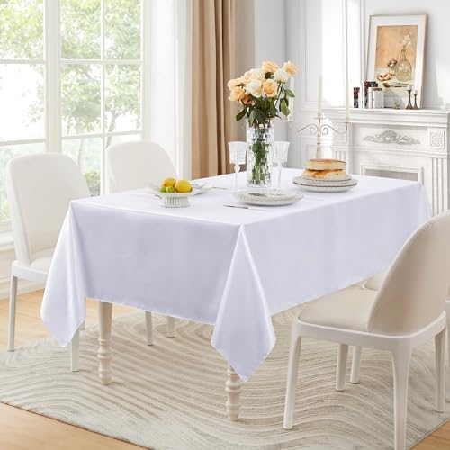 6 Pack Square Satin Table Cover, White, 52 x 52 Inches - Image 5