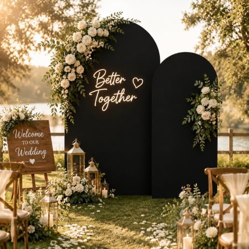 Black Arch Cover 7.2 and 6ft Spandex Arch Backdrop Cover Set of 2 - Image 4