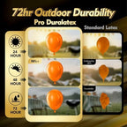 Pro Duralatex Assorted Rainbow Balloons - 100 Pack 12 inch Extra-Thick Rainbow Balloons and Electric Balloon Pump - Image 3