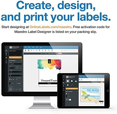 OnlineLabels 2.625" x 1" Labels - Clear Gloss - Inkjet - 250 Sheets - Image 4