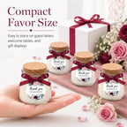 MTLEE 20 Pcs Wine Red Floral Wedding Candle Favors Red Rose Bridal Shower Gifts for Guests Soy Wax Candles with Glass Jar Bridesmaid Proposal Gifts for Wedding Bachelorette Bridal Shower - Image 3