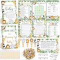 Funnymoom 426 Pcs Jungle Baby Shower Games Set, 8 Safari Animal Party by Funnymoom