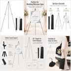 RRFTOK 4 Pack 63 in Sign Easel Stands, Instant-Fold Tripods with Bags - Image 5