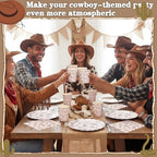 Domensi 250 Pcs Western Cowboy Paper Plates Napkins and Cups Serve 50 - Image 6