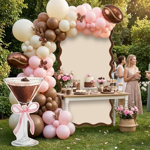 Leinuosen 6ft Espresso Martini Birthday Cardboard a Tini Bit Older Party Cardboard Cutouts Birthday Party Cutout Stand Decor for a Baby is Brewing Baby Bridal Shower Supplies - Image 4