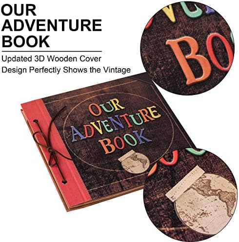 Our Adventure Book 12x12 Inch 60 Pages Handmade DIY Scrapbook Large Album - Image 3
