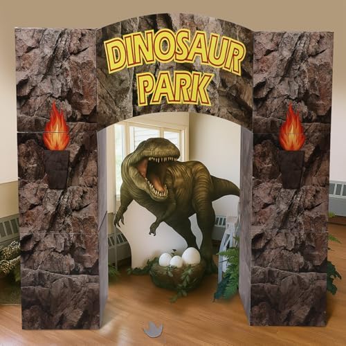 Bucherry 7 Pcs Dinosaur Party Decor Cardboard Jurassic Trunk or Treat Kit by Bucherry