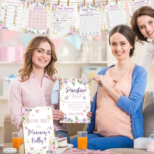 Sherr 424 Pcs Baby Shower Pacifier Hunt Games Butterfly - Image 6