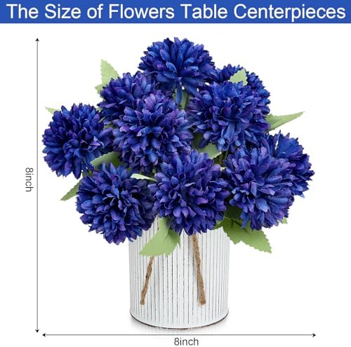 6 Set Pre-Made Flower Table Centerpieces - Royal Blue - Image 2