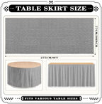 Tudomro Teacher Desk Skirt Table, Tassel, 9ft, Black and White Gingham - Image 2