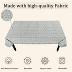 Ridhi Indigo Hand Block Print 100% Cotton Tablecloth 118x70 Inch Rectangle - Image 6