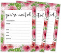 Pack Of 30, You're Invited Invitations With Envelopes, Floral Invites for Your Wedding, Bridal Shower, Baby Shower, Birthday Invites Fill-In Style 5 X 7 Inches by Inkdotpot