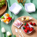 Tessco for you 800 Pcs Mini Appetizer Plates Classic Style White - Image 5