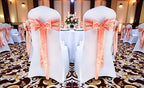 MDS® Pack of 125 Satin Chair Sashes for Wedding & Events – Peach - Image 2