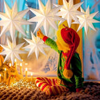 Youyole 12 Set Christmas Paper Star Lantern with Lights, 9 Pointed - Image 6