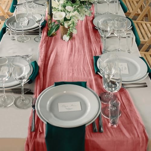6 Pack Cheesecloth Table Runner 10Ft Christmas Gauze Boho Table Runners for Wedding Decor Bridal Shower Decorations Baby Shower Party(35" x 120") - Image 4