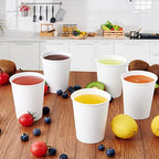 Turbo Bee 10 oz Disposable Coffee Paper Cups,270 Pack Hot Drinking Cups,White Paper Party Cups - Image 4