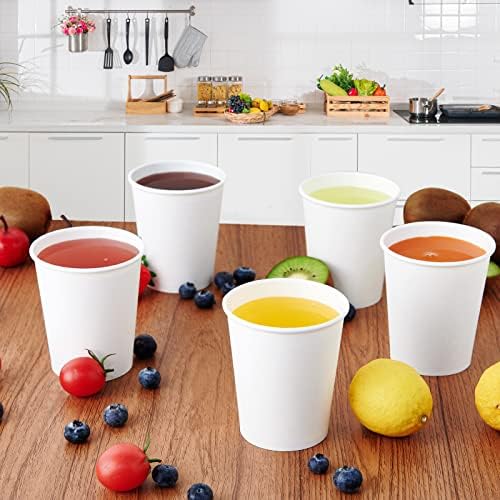 Turbo Bee Disposable Paper Coffee Cups 16oz, 210 Pack White Paper Cups,Disposable Hot Drinking Cups - Image 4